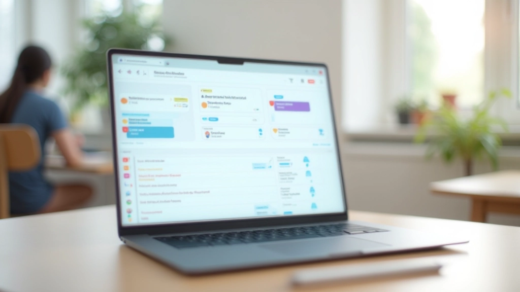 Dators ar adaptīvās mācīšanās programmatūru, kurā redzami personalizēti uzdevumi un progress indikatori